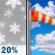 Thursday: Slight Chance Snow Showers then Mostly Sunny