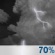 Sunday Night: Showers and thunderstorms likely. Mostly cloudy, with a low around 53. Chance of precipitation is 70%. Sunday Night: Showers And Thunderstorms Likely